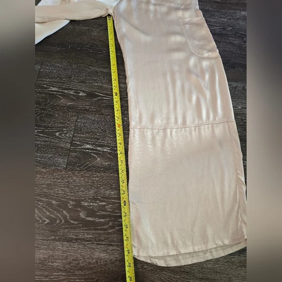 Central Park West rose gold Wide Leg Pants with High Waist Design size L - Picture 7 of 15